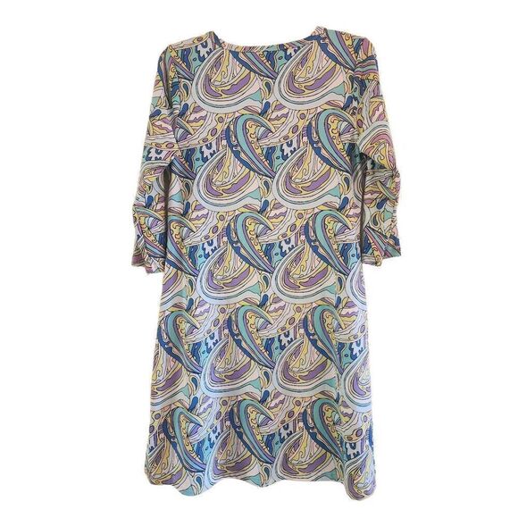 Lulu B geometric colorful print 3/4 sleeve size small - Picture 2 of 8
